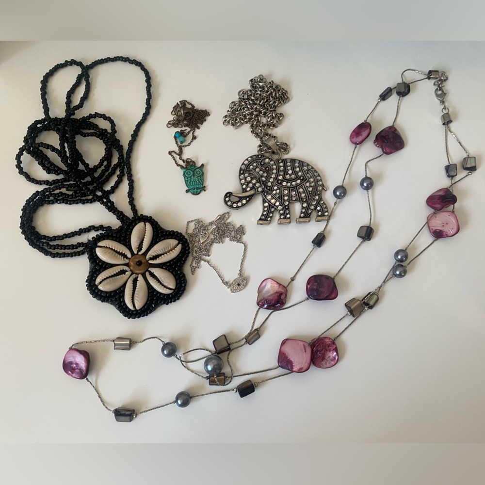 Y2K necklace set 5 necklaces tuscan